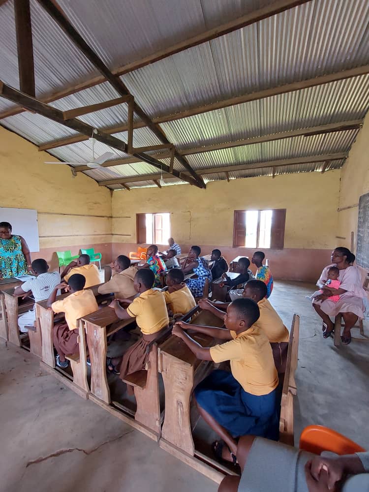 Students gathered in a classroom during a School Is Fun Foundation education event